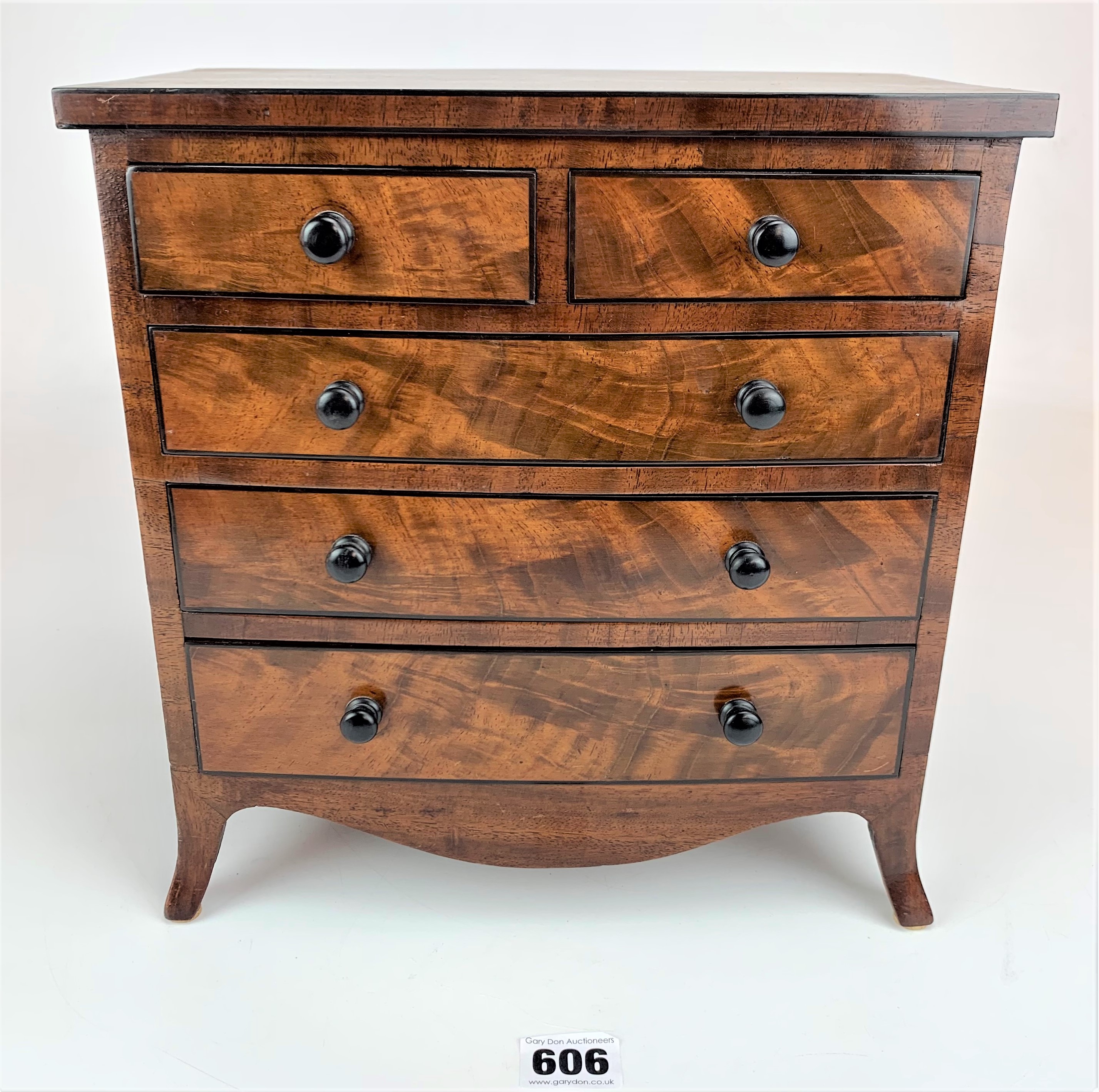 George III miniature chest of drawers