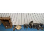 Assorted clock works and case