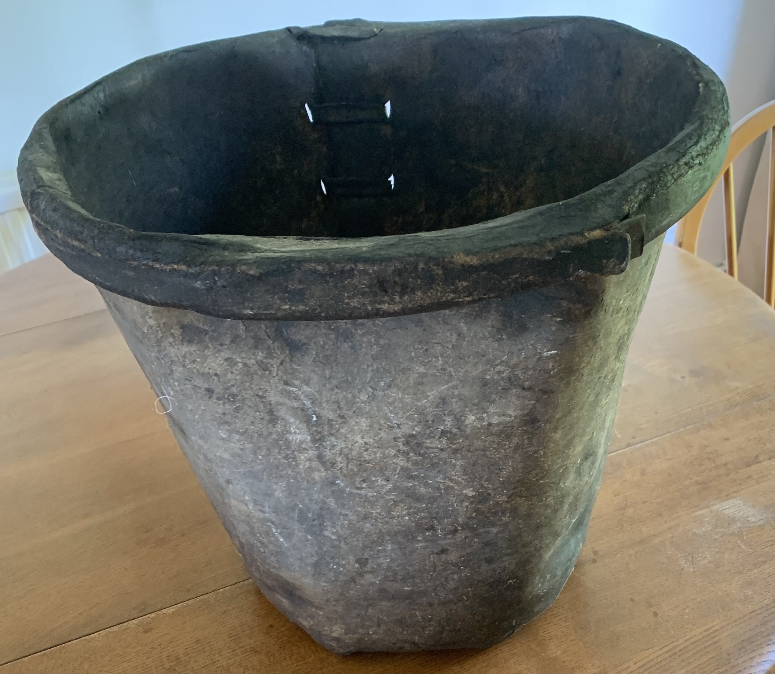 Antique Leather Bucket - Image 2 of 14