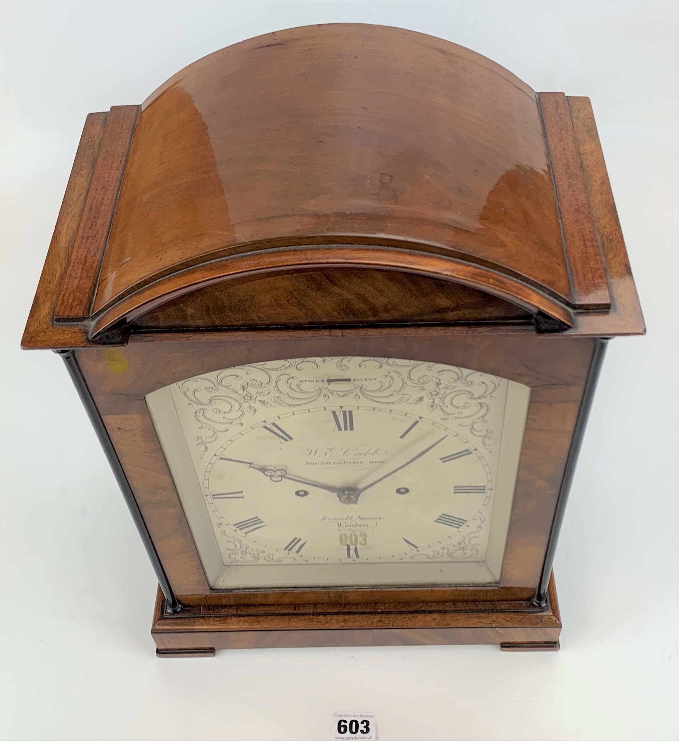 Mahogany striking table clock - Image 4 of 16