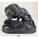 Bronze lion by Antoine-Louis Barye