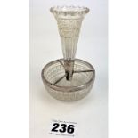 Silver rimmed glass eperne