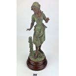 Spelter lady figure