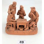 Italian clay pottery group figure