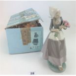 Lladro lady figure in box