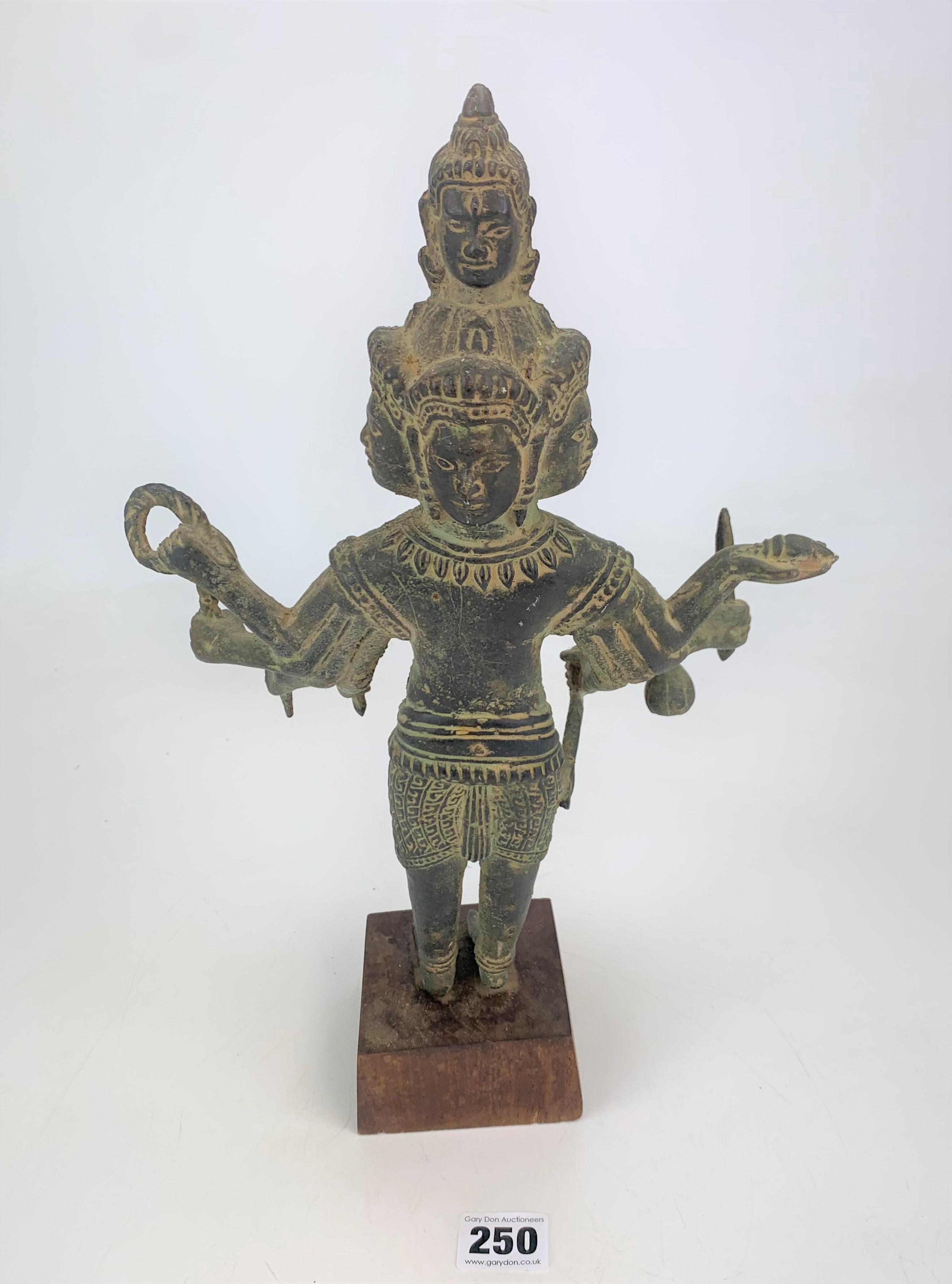 Bronze Hindu Shiva god figure - Image 3 of 7
