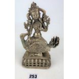 Silver coloured Hindu god figure