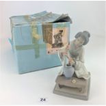 Lladro oriental lady figure in box