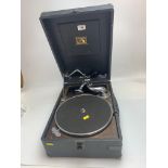 HMV Portable wind up gramaphone 16" x 11 " x 6" H