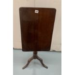 Tilt top tripod table