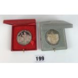 1961 & 1963 Pope silver medallions