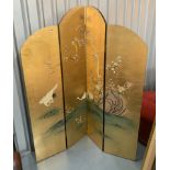 Oriental lacquered screen