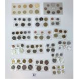 16 world blister packs of coins