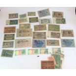 Quantity of Reichs banknotes, UK & India notes