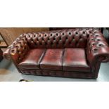 Oxblood Chesterfield sofa