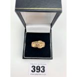 9k gold buckle ring