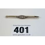 14k gold and diamond tie pin