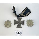 Cap badges and medal
