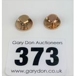 Pair of 9k gold collar studs