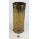 Brass bullet shell vase