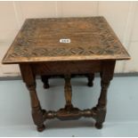 Small carved side table