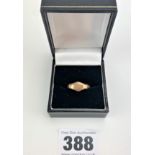 9k gold signet ring