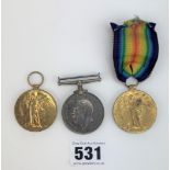 3 x WW1 medals