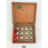 Wooden box with Military buttons