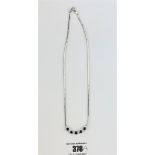 14k white gold and sapphire necklace