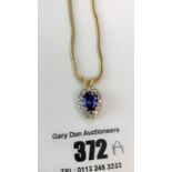18k gold tanzanite pendant and necklace
