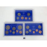 3 Isle of Man year coin sets