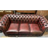 Oxblood Chesterfield sofa