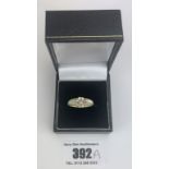 18k gold diamond cluster ring