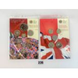 2 x UK year coin sets