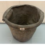 Antique leather bucket