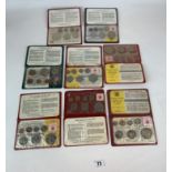 8 New Zealand mint coin sets