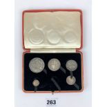 1927 UK silver proof part coin set