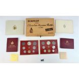 Vatican 4 year sets & 4 silver coins