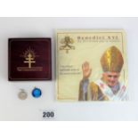 Somalia 2006 Pope coin set & 3 Pope medals