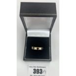 18k gold sapphire and diamond ring