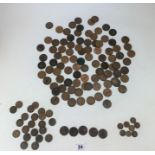 Quantity of UK pre-decimal copper coins