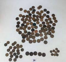 Quantity of UK pre-decimal copper coins