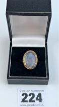 9k gold opal ring