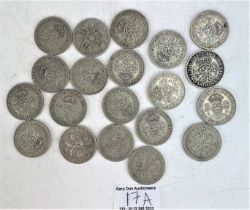 Quantity of UK pre-decimal two-shillings