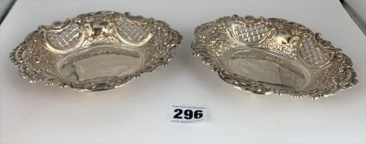 Pair of silver dishes