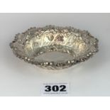 Silver embossed dish