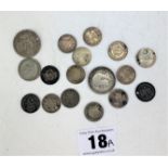 Assorted silver UK coins