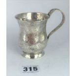 Embossed silver cup