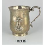 Silver cup with figure motif