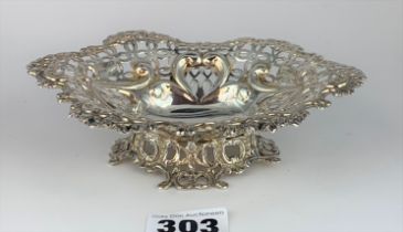 Silver pierced dish